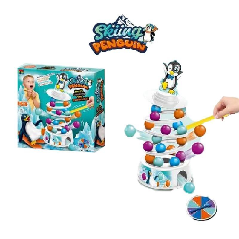Egyensúlyozó, pingvin, társasjáték, 27x27 cm dobozban