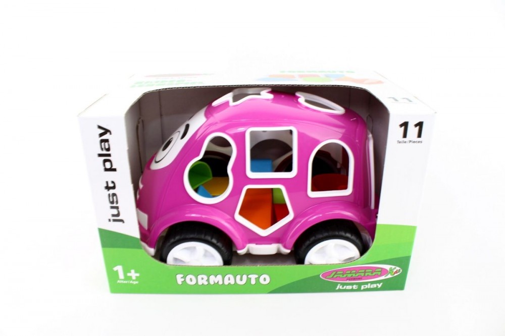 Formaválogató kisautó, rózsaszín 460292 Jamara