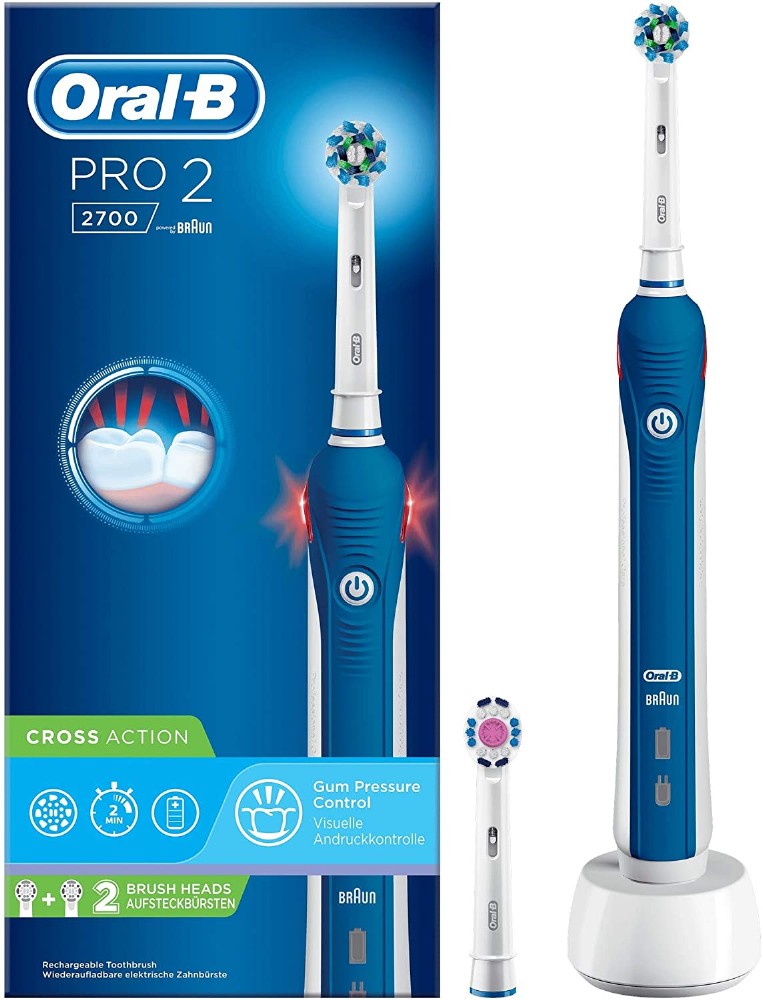 Oral-B PRO 2 2700 Blue CrossAction elektromos fogkefe