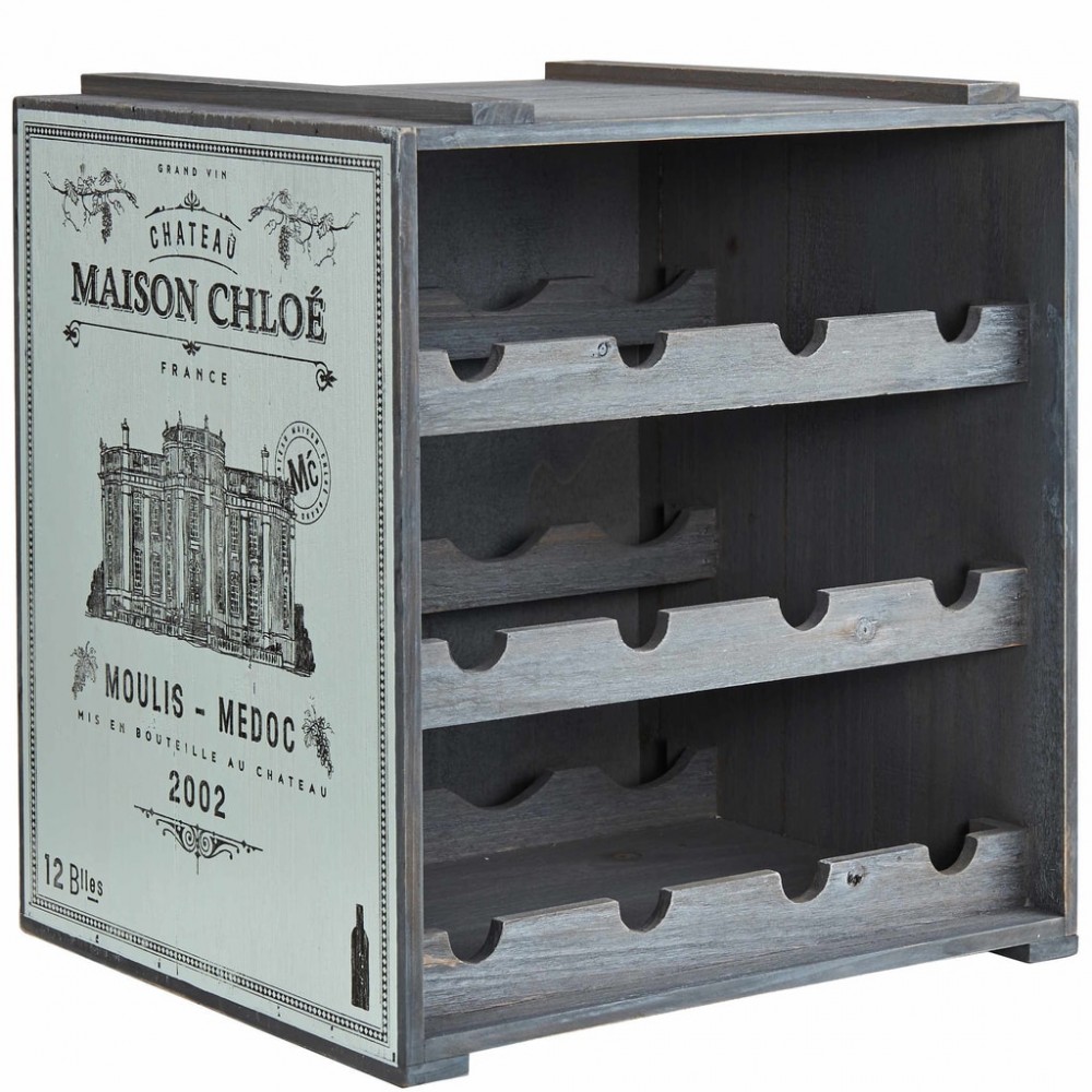 VINOTHEK boros polc kék 36x32x39cm